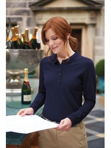 Anna Ladies Long Sleeve Polo Shirt