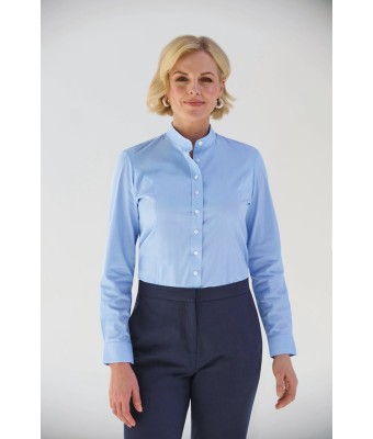 NEW Amelia Grandad Collar Long Sleeve Blouse