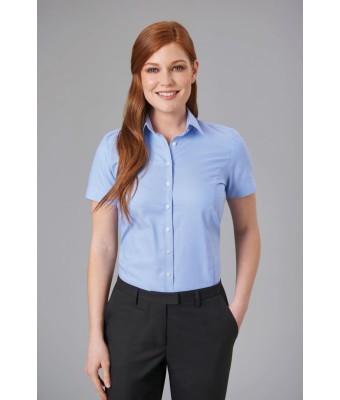 Hamilton Ladies Classic Oxford Short Sleeve Blouse