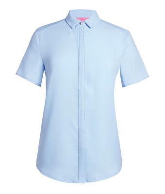 Venezia S/Sleeve Blouse - SKY BLUE