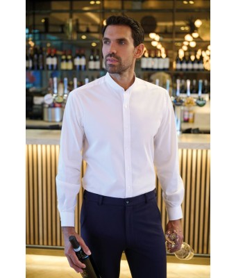 NEW Volterra Grandad Collar Long Sleeve Shirt 