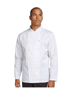 Dennys Long Sleeve Chef's Jacket - WHITE