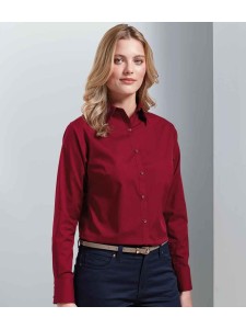 Premier Ladies Long Sleeve Poplin Blouse