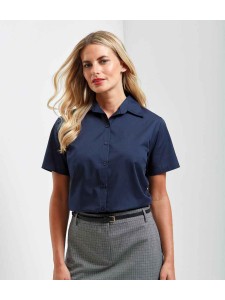 Premier Ladies Short Sleeve Poplin Blouse