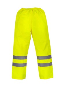 YK210 Yoko Hi-Vis Waterproof Overtrousers - YELLOW - PLAIN