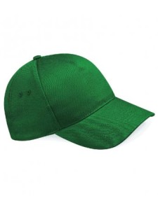 BB15 Beechfield Ultimate 5 Panel Cap - BOTTLE GREEN -  Stewarts GC logo