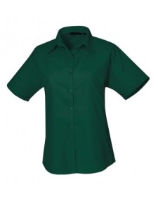 PR302 Ladies Short Sleeve Collared Shirt - BOTTLE GREEN - LHB Only