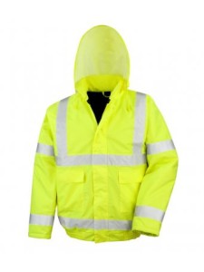 RS217 Result Core Hi-Vis Winter Blouson Jacket - FLUORESCENT YELLOW  - LHB & EGOP Back