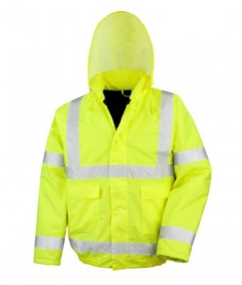 RS217 Result Core Hi-Vis Winter Blouson Jacket - FLUORESCENT YELLOW  - LHB & EGOP Back