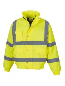 YK200 Yoko Hi-Vis Classic Bomber Jacket - YELLOW - LHB only