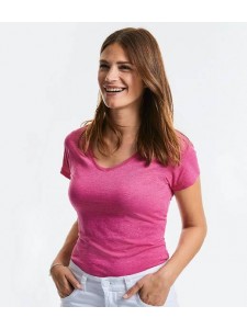 Russell Ladies V Neck HD T-Shirt