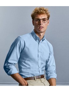 Russell Collection Tailored Long Sleeve Oxford Shirt