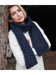 Beechfield Cable Knit Melange Scarf
