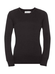 Russell Collection Ladies Cotton Acrylic Crew Neck Sweater
