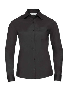 Russell Collection Ladies Long Sleeve Easy Care Poplin Shirt