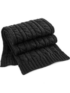 Beechfield Cable Knit Melange Scarf