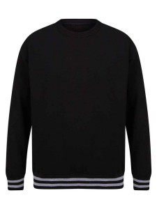 Front Row Unisex Striped Cuff Sweatshirt