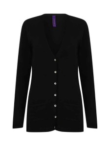 Henbury Ladies Cotton Acrylic V Neck Cardigan