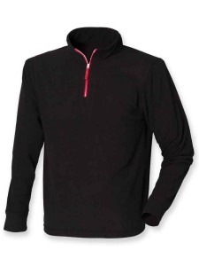 Finden and Hales Zip Neck Piped Micro Fleece