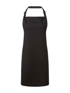 PR150 Premier 'Colours' Bib Apron - BLACK - PLAIN