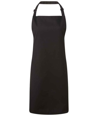 PR150 Premier 'Colours' Bib Apron - BLACK - PLAIN