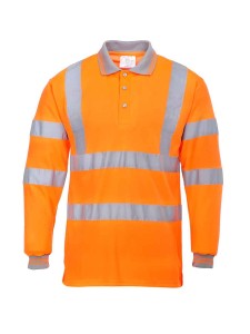 Portwest Hi-Vis Long Sleeve Polo Shirt